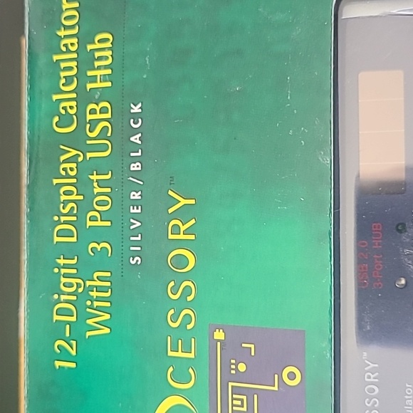 12 digit display calculator 3 port USB hub - Picture 2 of 4